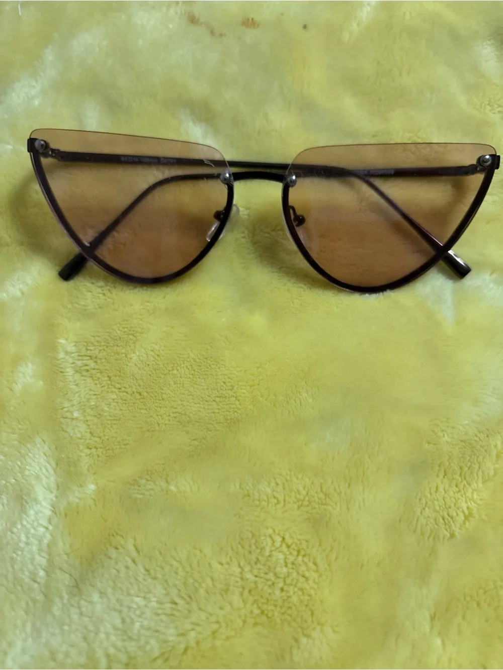 Women's Brown-Tinted Rimless Sunglasses